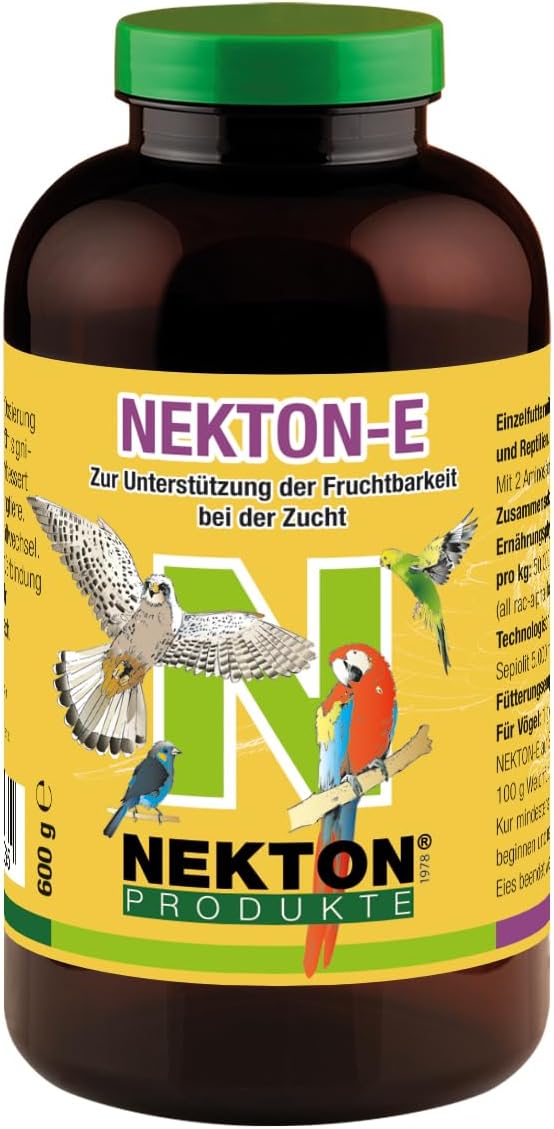 NEKTON-E | Vitamin-E-Präparat zur Zucht für Vögel und Reptilien | Made in Germany (600g)