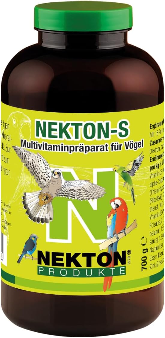 NEKTON-S | Multivitaminpräparat für Vögel | Vitamine, Aminosäuren, Mineralstoffe und Spurenelemente | Made in Germany (700g)